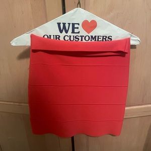 BCBG bandage mini skirt - orange - size small